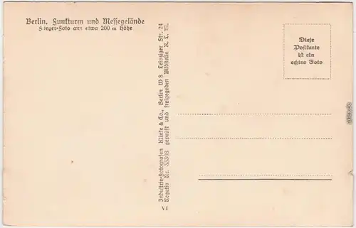 Charlottenburg Berlin Luftbild Funkturm und Messegelände 1930