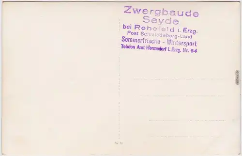 Rehefeld Altenberg (Erzgebirge) Fremdenhof Zwergbaude im Winter 1930