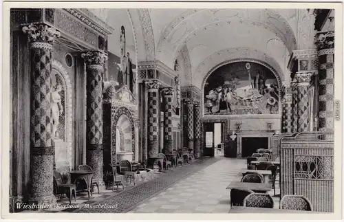 Wiesbaden Muschelsaal im Kurhaus Ansichtskarte  1932