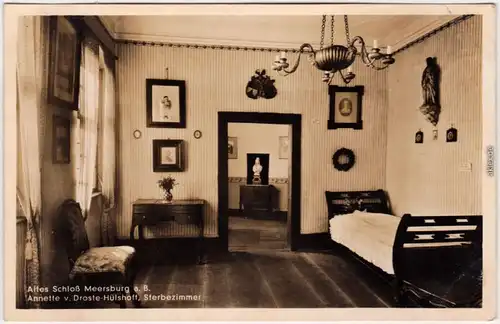 Meersburg Zimmer im Schloß Foto Ansichtskarte 1932