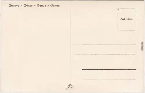 Foto Ansichtskarte Genua Genova (Zena) Blick auf den Hafen und Stadt 1930