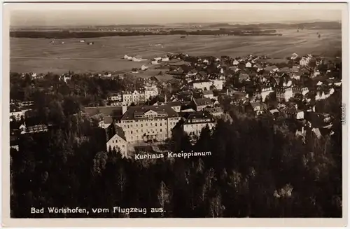 Bad Wörishofen Luftbild - Kurhaus Ansichtskarte 1934