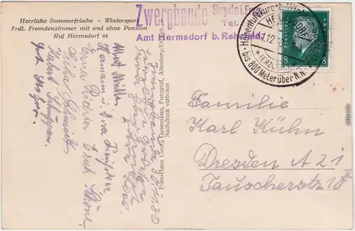 Rehefeld Altenberg (Erzgebirge) Partie an der Zwergbaude 1930
