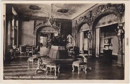 Ansichtskarte Wiesbaden Kurhaus - Konversationssaal 1930