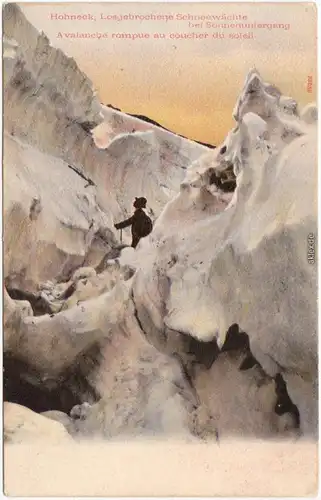 Woll La Bresse Hoheneck Vogesen, Schneewächte - Bergsteiger Épinal Vosges 1904