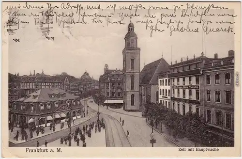 Ansichtskarte Frankfurt am Main Zeil, Hauptwache - Privatschule 1929