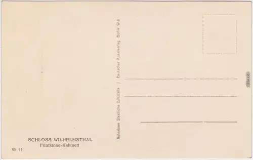 Kassel Cassel Schloß Wilhelmstal - Fünfsinne Kabinett 1935 