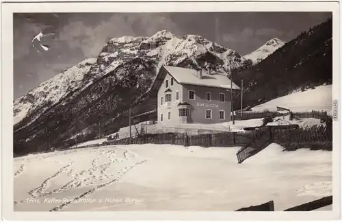 Trins Kaffee-Restauration z. Hohen Burg Foto Ansichtskarte Tirol 1932