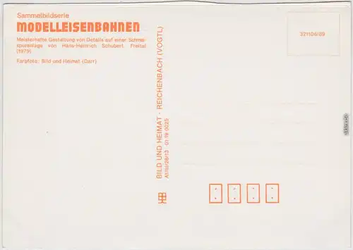  Modelleisenbahn Schmalspuranlage v. Hans-Heinrich Schubert, Freital 1979/1989 