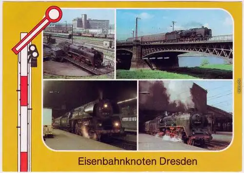 Dresden Bahnbetriebswerk DD-Altstadt, Elbbrücke, Hauptbahnhof 1984