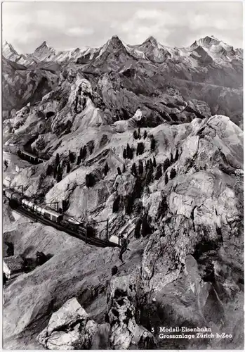 Schweizer Alpenbahn-Modell-Anlage Mogensonne, Zürich b/Zoo, Draufsicht 1978