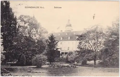 Sonnewalde Blick auf das Schloß Niederlausitz b Finsterwalde 1914