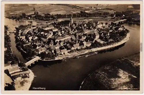 Havelberg Luftbild Foto Ansichtskarte  1932
