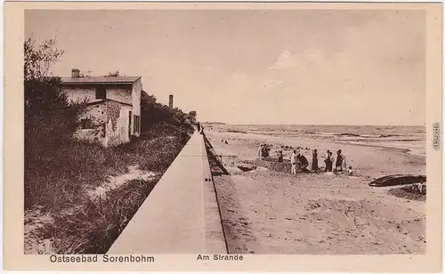 Postcard Sorenbohm Sarbinowo (Mielno) Am Strand - Haus 1922