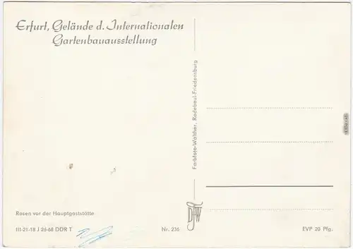 Erfurt Internationale Gartenbauausstellung der DDR (IGA) 1968