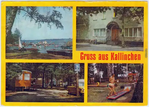 Kallinchen Zossen Ansichten: See, Bungalowa, belebt 1982
