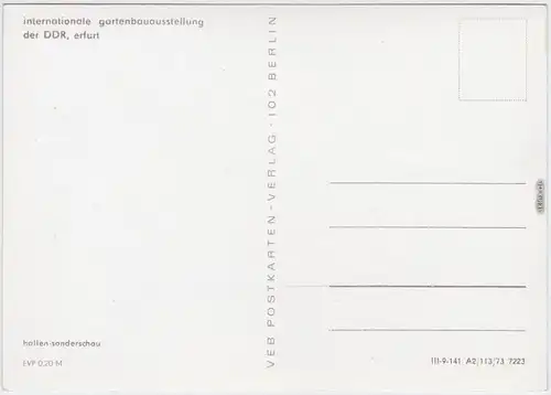 Erfurt Internationale Gartenbauausstellung der DDR (IGA) 1973