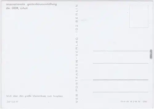 Erfurt Internationale Gartenbauausstellung der DDR (IGA), belebt 1974