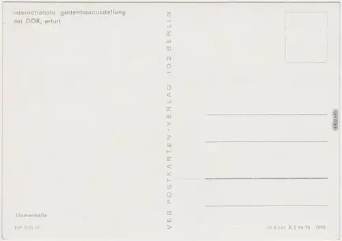 Erfurt Internationale Gartenbauausstellung der DDR (IGA) 1974