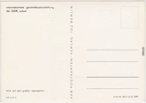 Erfurt Internationale Gartenbauausstellung der DDR (IGA) 1973