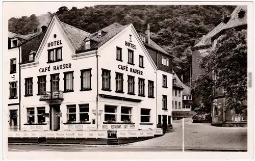 Foto Ansichtskarte Sankt Goar am Rhein Hotel Weinhaus Cafe Hauser 1956