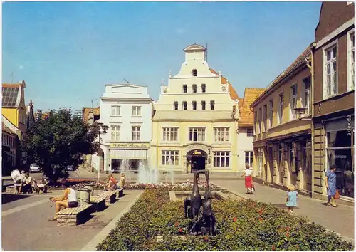 Wismar Krämerstraße Ansichtskarte  1985