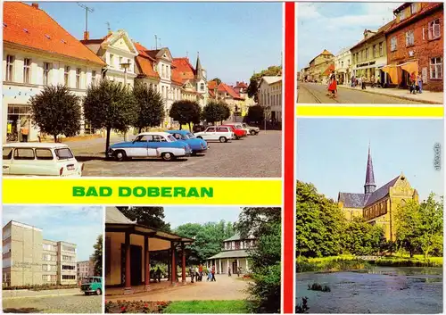 Bad Doberan Markt, Ernst-Thälmann-Straße, Johannes-R.-Becher-Oberschule, 1981