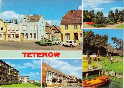 Teterow Marktplatz, Pionierpark, HOG "Wendekrug", Straßen 1980