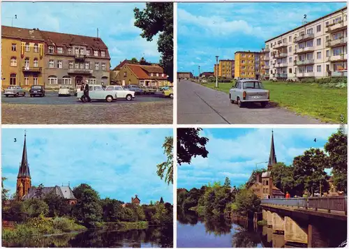 Torgelow Markt, Albert-Einstein-Straße, An der Uecker, Ueckerbrücke 1978