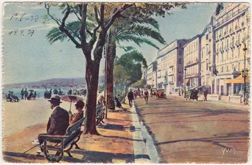 Ansichtskarte Nizza Nice Promenade des Anglais 1932