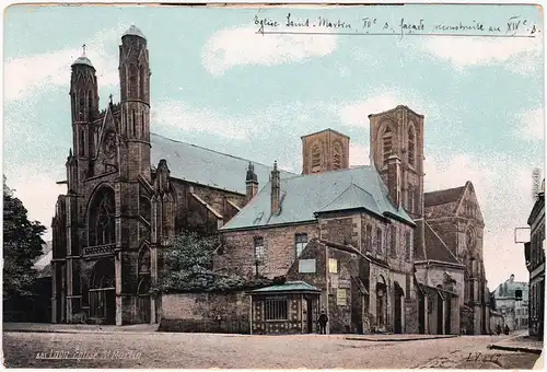 CPA Laon Kirche Eglise Saint Martin - Straße 1926