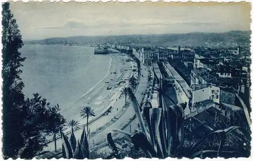 Nizza Nice Vue panoramique sur la Baie des Anges (Prise du Château) 1922