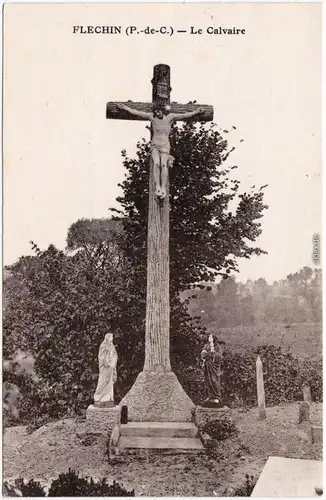 Fléchin Le Calvaire Pas-de-Calais Ansichtskarte CPA 1918