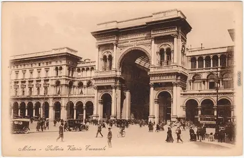 Ansichtskarte Mailand Milano Galleria Vittoria Emanuele 1914