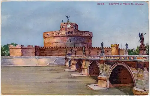 Rom Roma Castello e Ponte S. Angelo ( Zeichnung ) 1922 