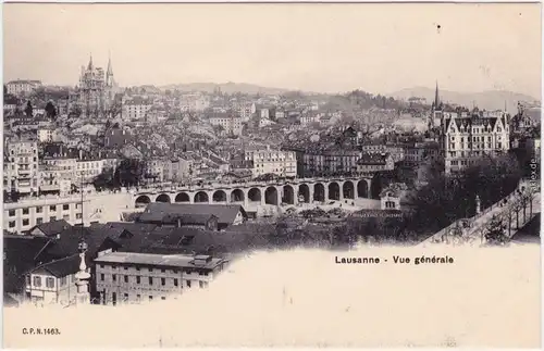 Lausanne Vue generale  CPA Ansichtskarte  1912