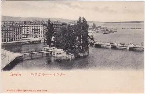 Genf Genève  Blick über die Stadt  CPA Ansichtskarte 1912