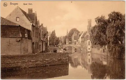 Brügge Brugge / Bruges grüner Dock - Quai Vert West-Vlaanderen  1914