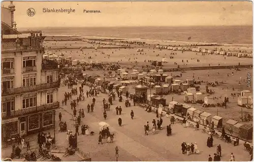 Blankenberge Blankenberghe Strand-Promenade, belebt West-Vlaanderen CPA 1930