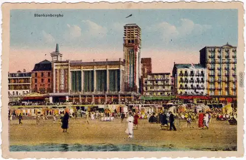 Blankenberge Blankenberghe Strand-Promenade, belebt West-Vlaanderen  1928