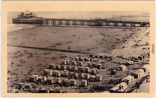 Blankenberge Blankenberghe Strand-Promenade, belebt CPA West-Vlaanderen 1936