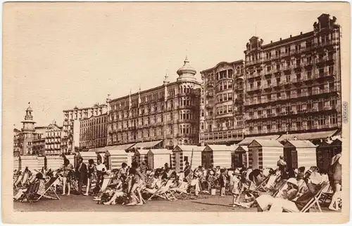Blankenberge Blankenberghe Strand-Promenade, belebt 1957