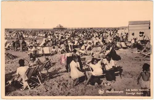 Blankenberge Blankenberghe Strand, belebt 1950