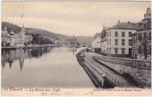 Dinant Dinant La Meuse (Mosel) vers Neffe CPA Ansichtskarte  1906