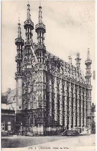 CPA Ansichtskarte Löwen Louvain Partie am Rathaus 1909