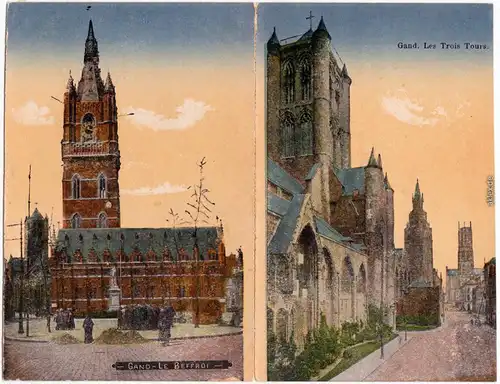 Brügge Brugge / Bruges Die drei Türme CPA Ansichtskarte 1918