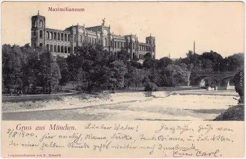 Ansichtskarte Haidhausen München Maximilanium 1900