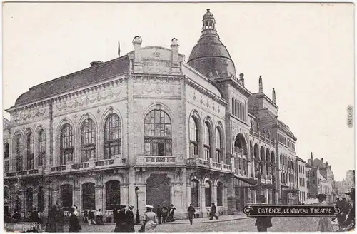 CPA Ansichtskarte Ostende Oostende Straßenpartie am Theater 1918