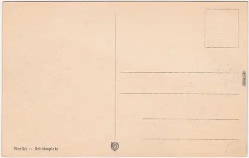 Berlin Partie am Schloßplatz - belebt 1922 