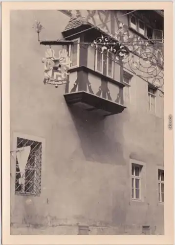 Rothenburg ob der Tauber Alter Erker Privatfoto Ansichtskarte 1954
